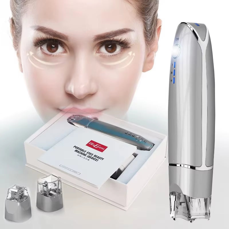 2-in-1 EMS Electric Face and Eye Massager for Dark Circle Reduction and Skin Tightening, Anti-Aging Wrinkle Care Tool