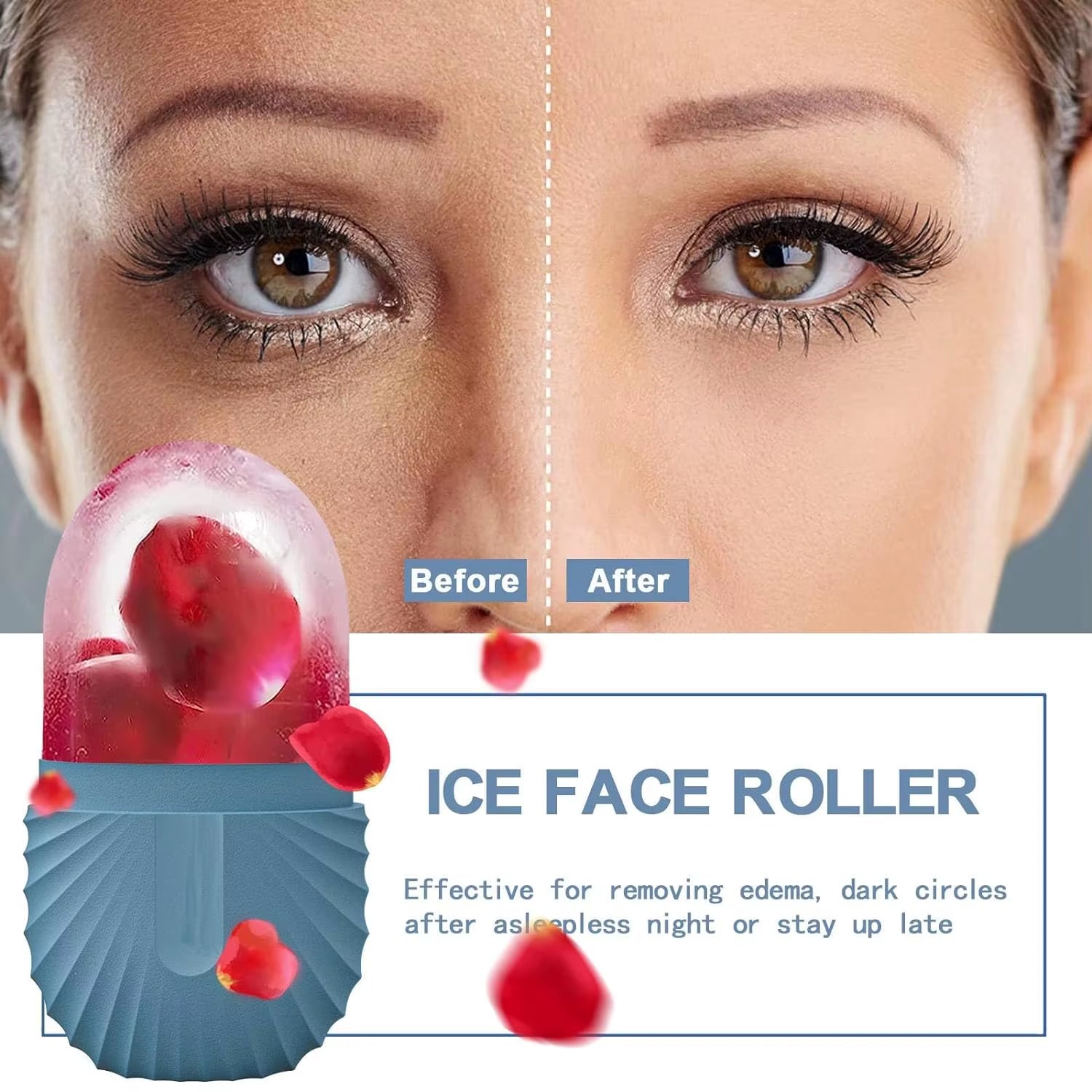 Ice Facial Roller and Contouring Tools Set with Ice Cube Trays and Globe Balls for Enhanced Skin Care and Massage Gift