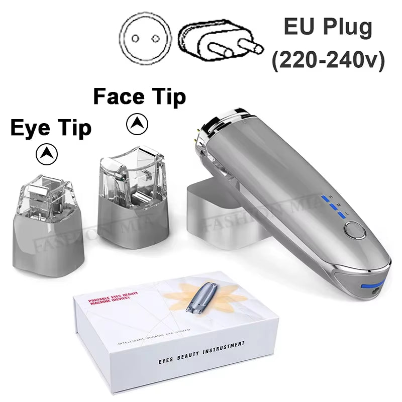 2-in-1 EMS Electric Face and Eye Massager for Dark Circle Reduction and Skin Tightening, Anti-Aging Wrinkle Care Tool