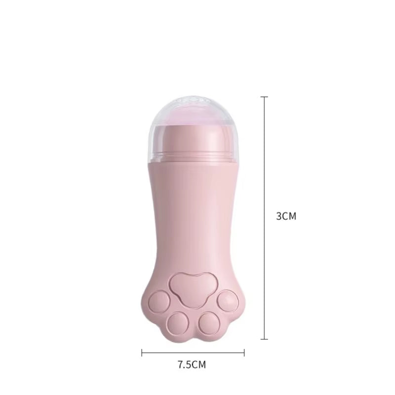 Reusable Natural Rose Quartz Facial Oil Absorbing Roller for Skin Care