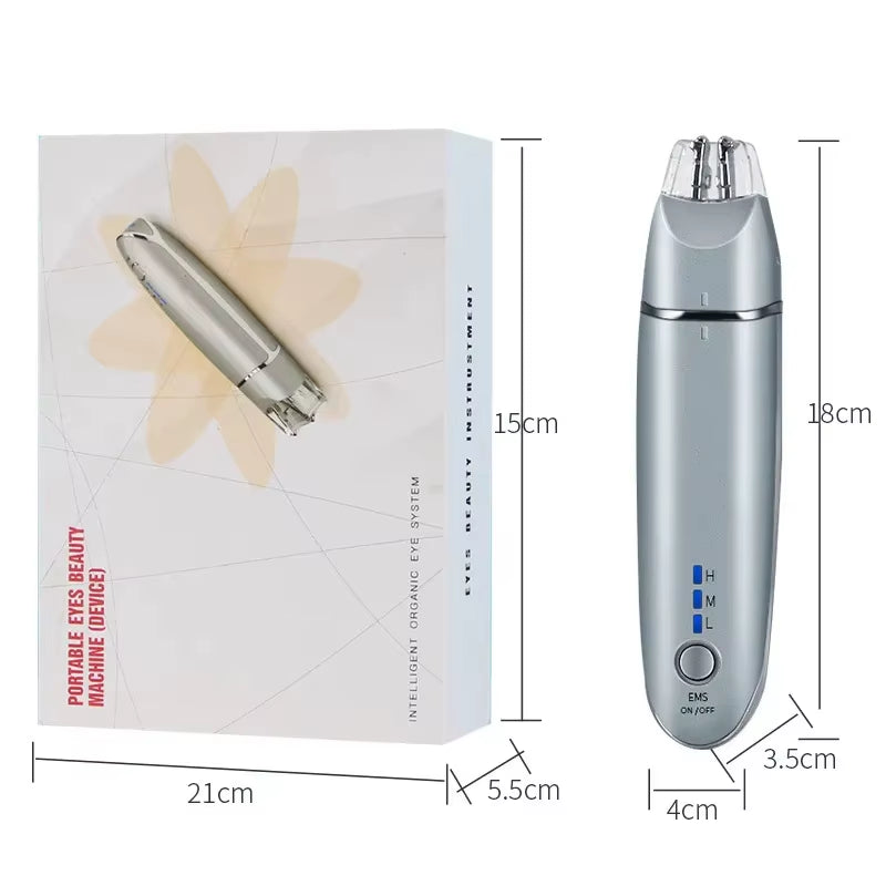 2-in-1 EMS Electric Face and Eye Massager for Dark Circle Reduction and Skin Tightening, Anti-Aging Wrinkle Care Tool