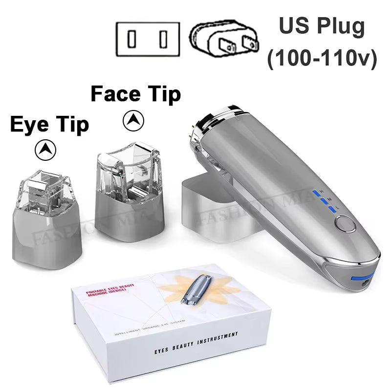 2-in-1 EMS Electric Face and Eye Massager for Dark Circle Reduction and Skin Tightening, Anti-Aging Wrinkle Care Tool