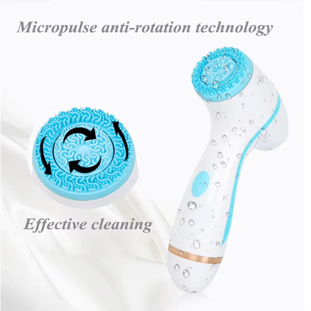 Facial Cleansing Brush Sonic Nu Face Spin Brush Set Galvanica Facial Spa System for Skin Deep Cleaning Remove Blackhead Machine