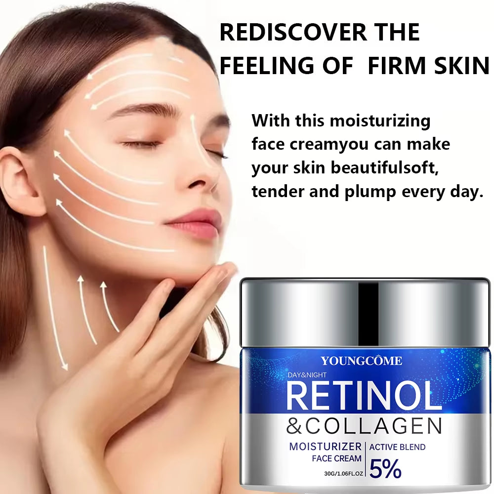 Retinol Cream Serum Combo Set Locks in Moisture Repairs Skin Smoothes Wrinkles Increases Elasticity for Younger Healthier Skin