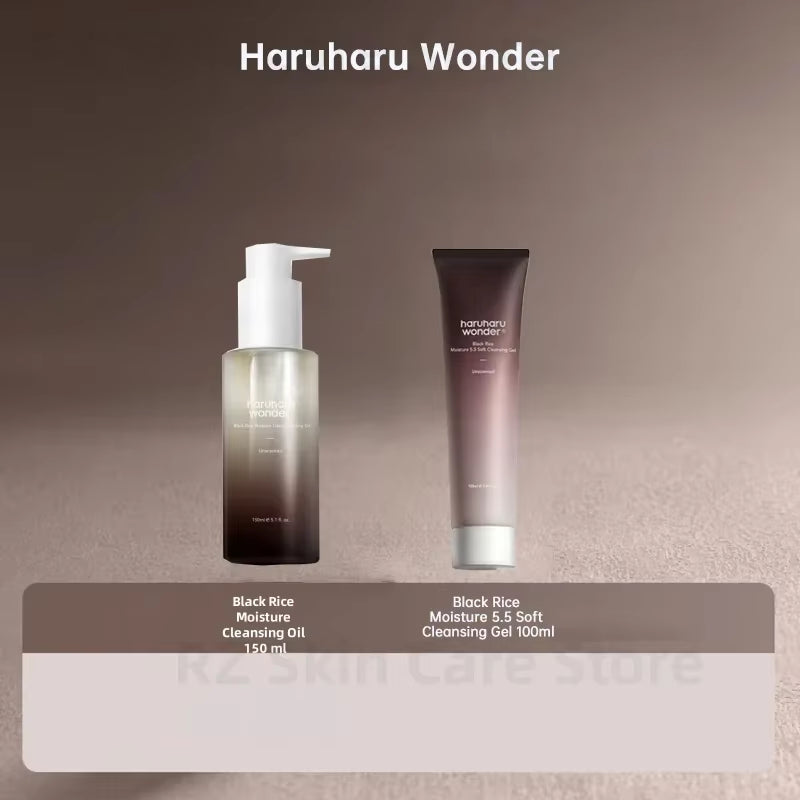 Haruharu Wonder Black Rice Toner Cleansing Oil Whitening Moisture Soft Cleansing Gel Fermented Facial Cleanser Korean Skin Care